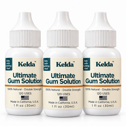 Three bottles of Ultimate Gum Solution Double Strength