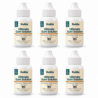 Six bottles of Ultimate Gum Solution Double Strength